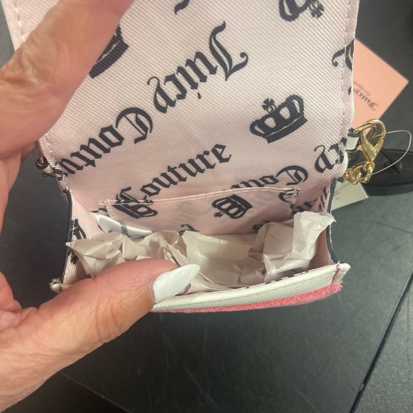 JUICY COUTURE MINI BAG W PEARL HANDLE AND GOLD CHAIN. New - Picture 3 of 5